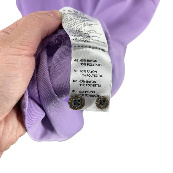 Island Passport Lavender Button Up‎ Shirt 6XLT Rayon Blend Casual Travel - Picture 8 of 9